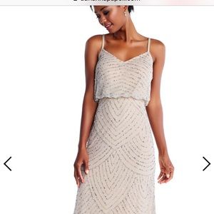 Adrianna Papell Art Deco blouson beaded dress